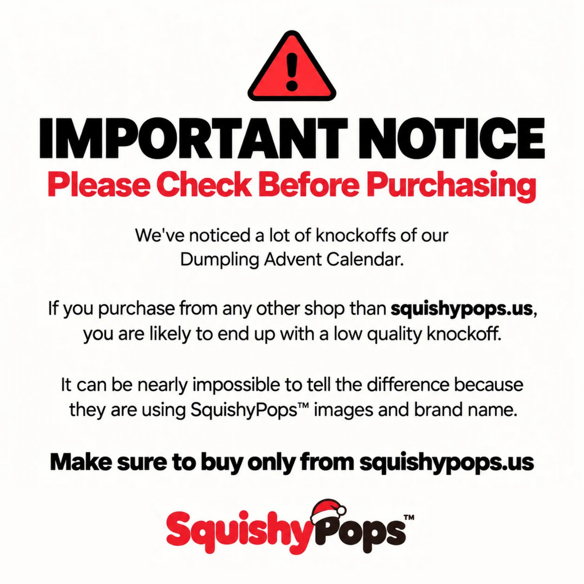 SquishyPops Original Dumpling Advent Calendar